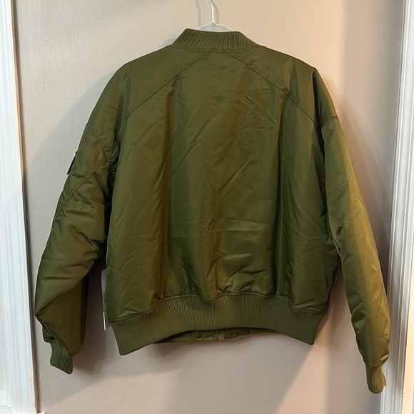 NWT Good American Satin Oversized Bomber Jacket - Picture 8 of 8